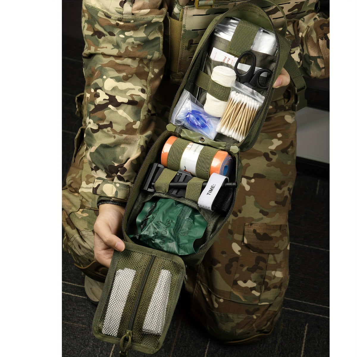 Tactical First Aid Kit Bag Camo Nylon