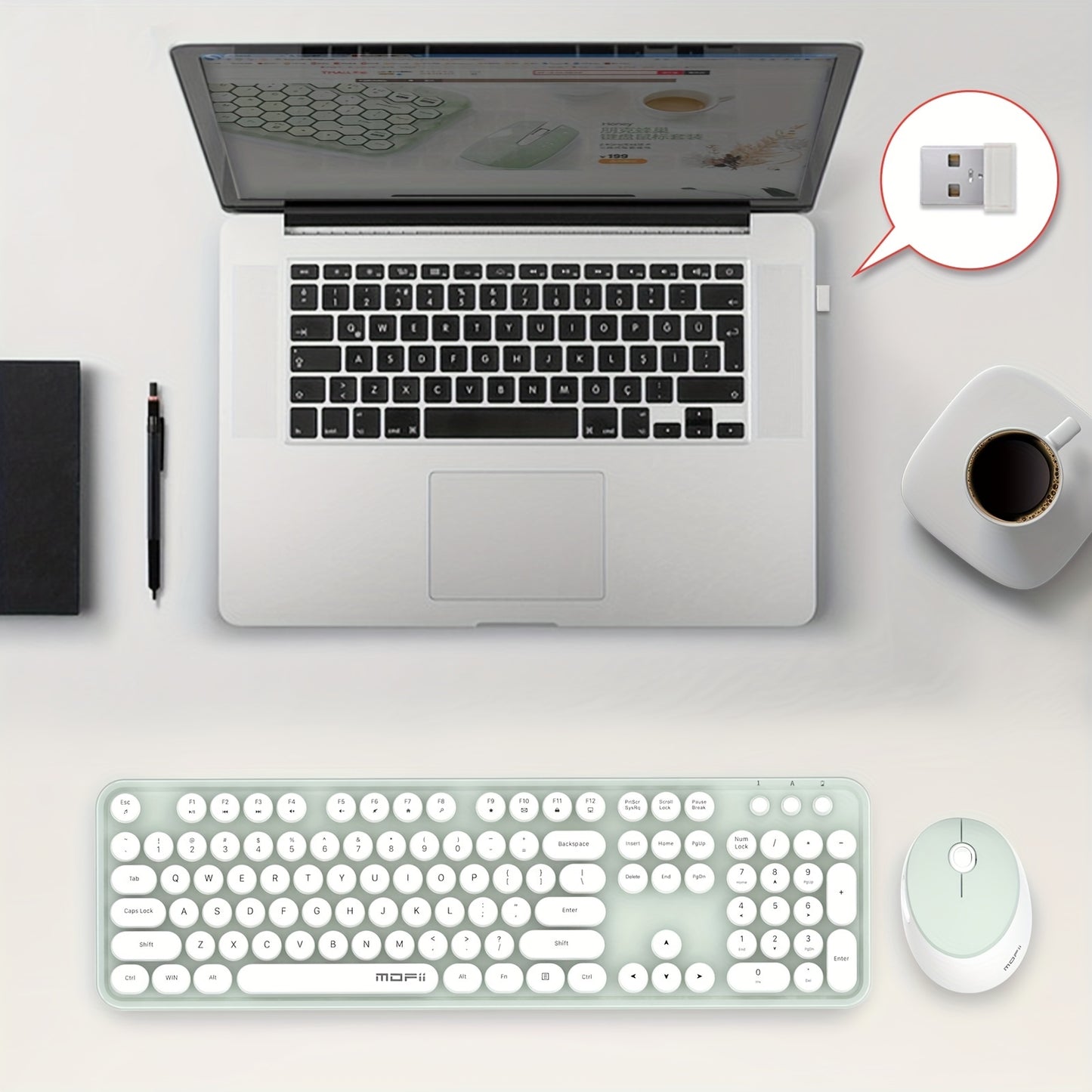 Sweet Wireless Keyboard and Mouse Combo Set - Clickilix