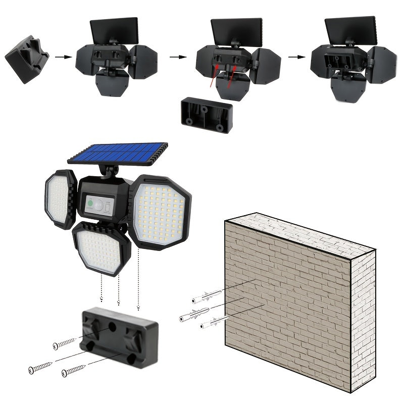 234 LED Solar Wall Light – Motion Sensor with Remote - Clickilix