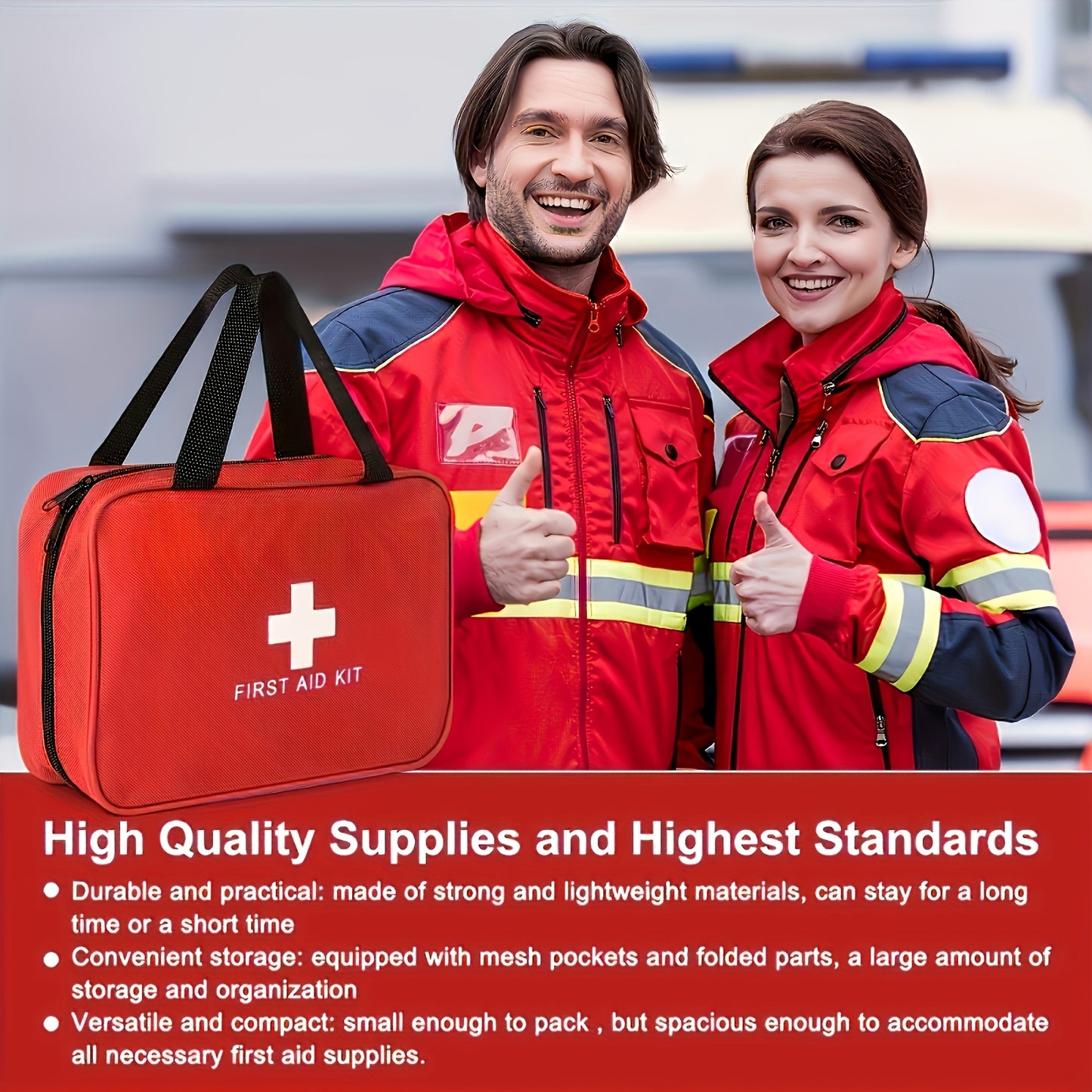 160pcs Outdoor First Aid Kit Bag Compact