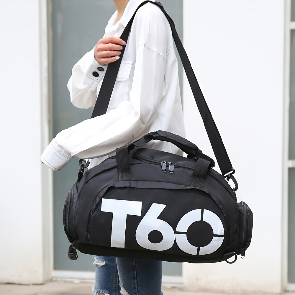 Large Nylon Travel Duffle Bag with Shoe Compartment