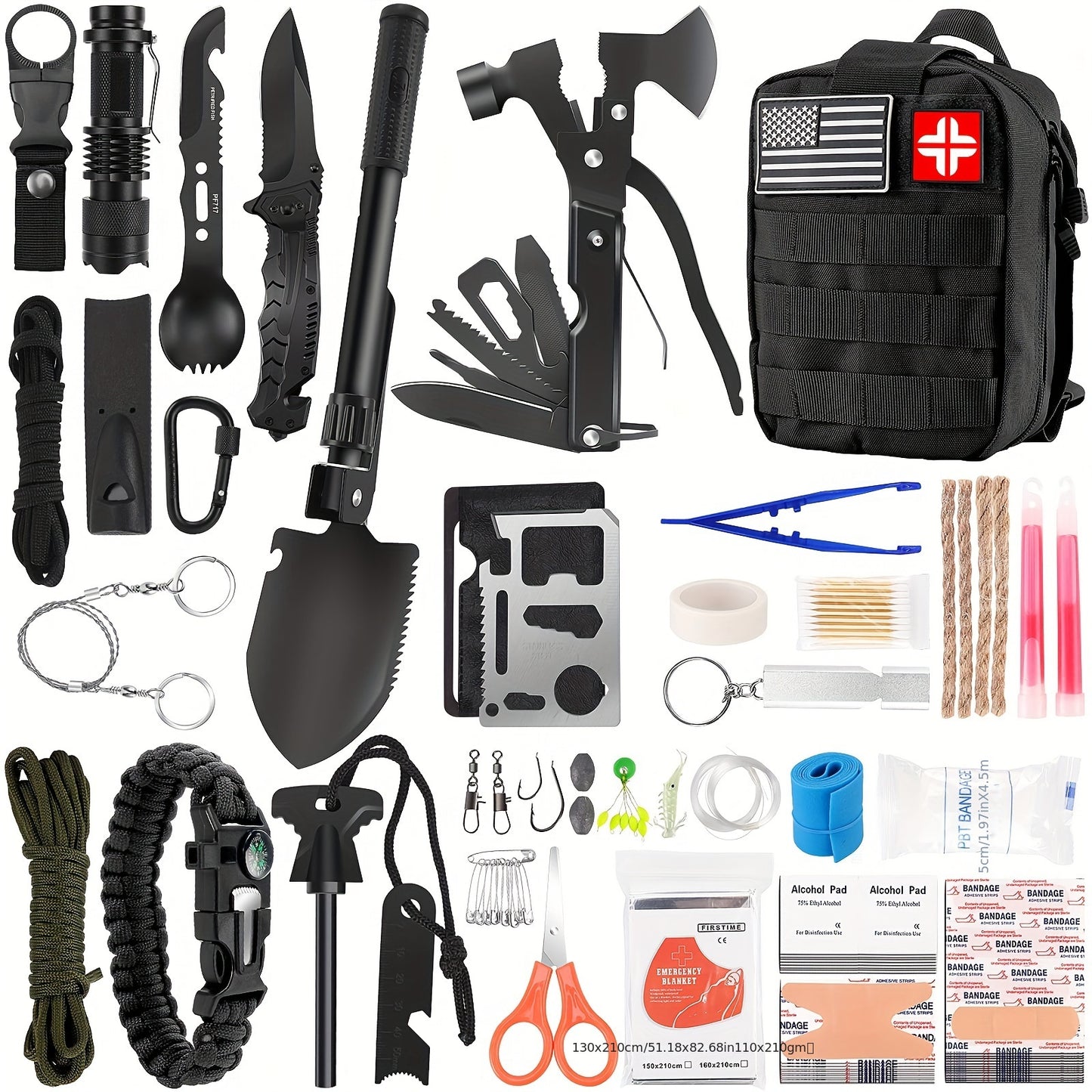 148-in-1 Tactical First Aid Kit MOLLE Bag