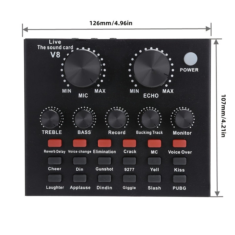 V8 Sound Card Live Broadcast & Recording Set - Clickilix