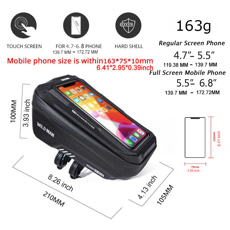 WILD Waterproof Bike Handlebar Bag with Phone Case - Clickilix