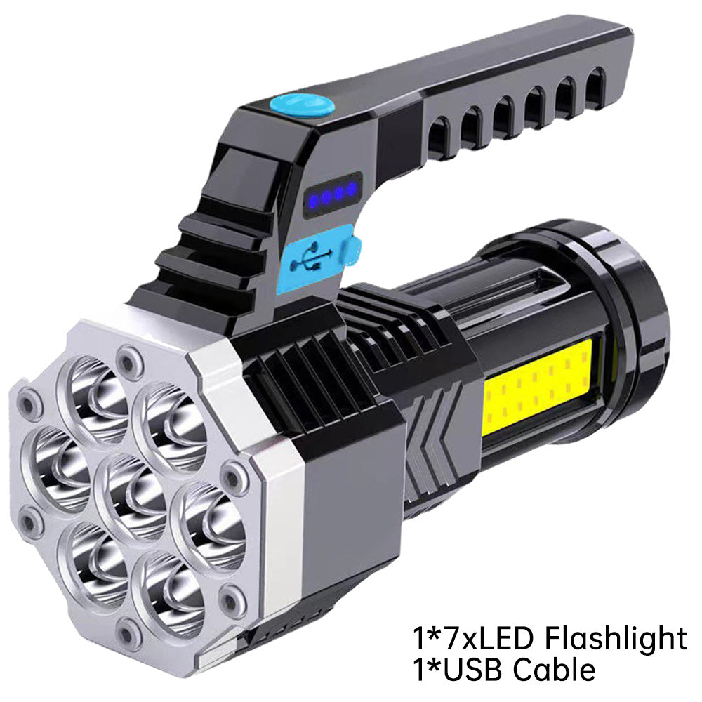 Rechargeable High-Power LED Flashlight Torch - Clickilix