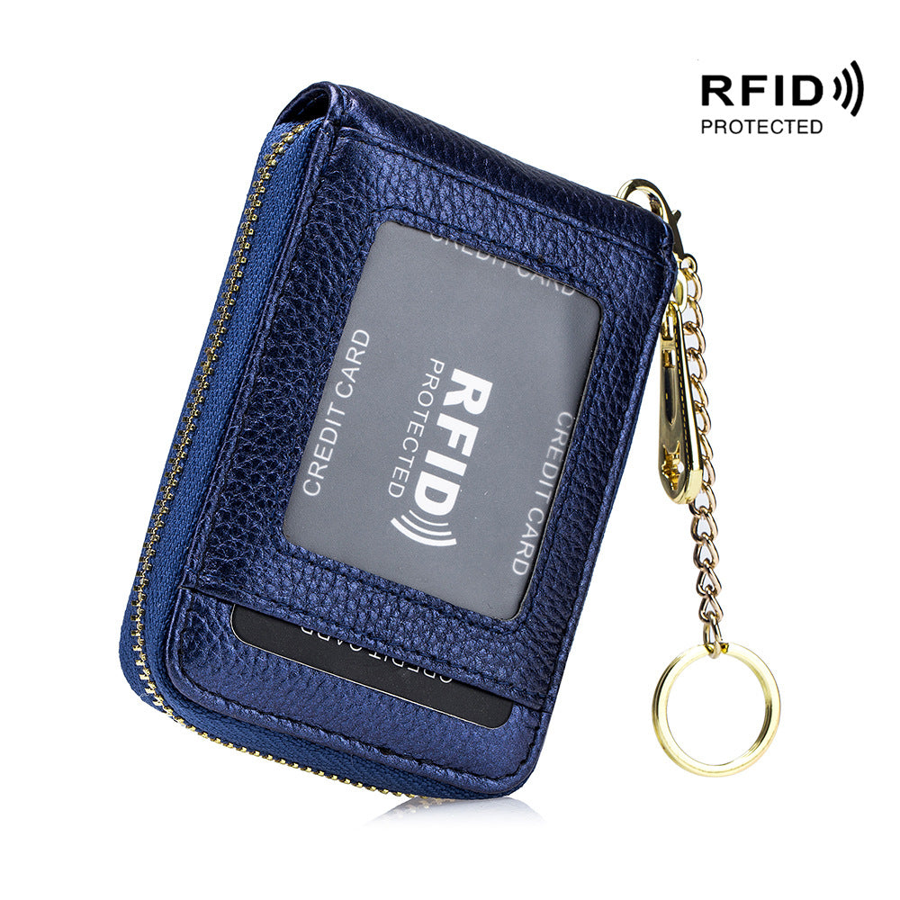 RFID Blocking Card Holder Wallet – Zip Around, Stylish - Clickilix
