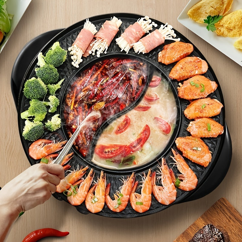 Electric Smokeless BBQ Grill & Hot Pot Duo