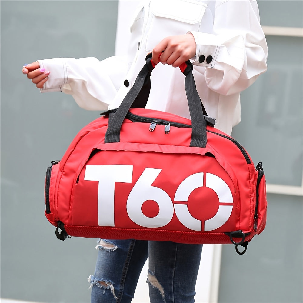 Large Nylon Travel Duffle Bag with Shoe Compartment
