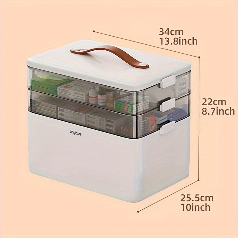 Extra-Large Family Medicine Storage Box with Window
