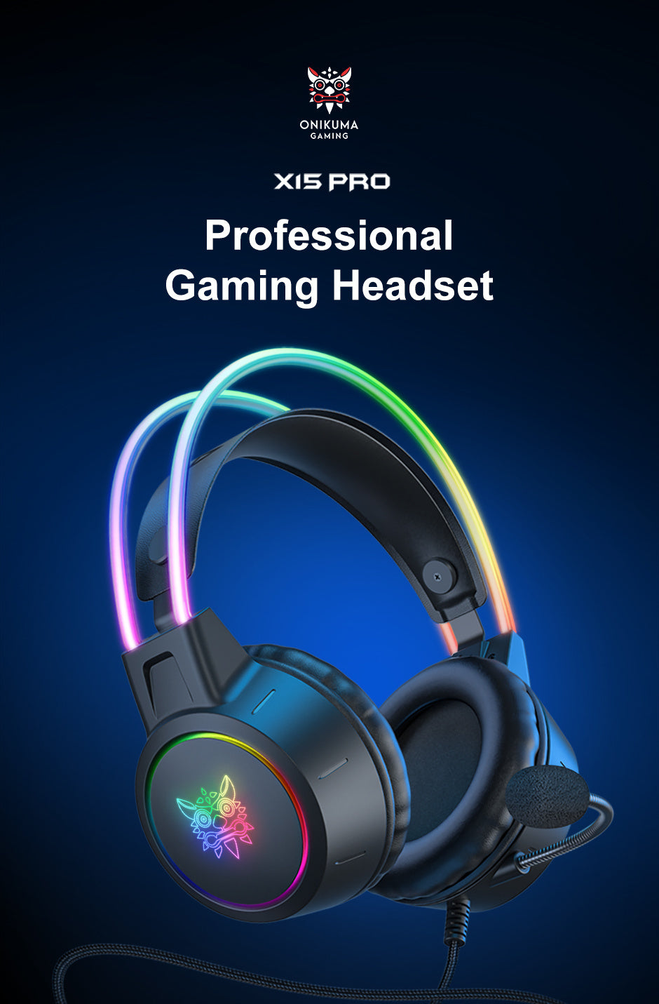 ONIKUMA Gaming Headset with Mic & Noise Isolation