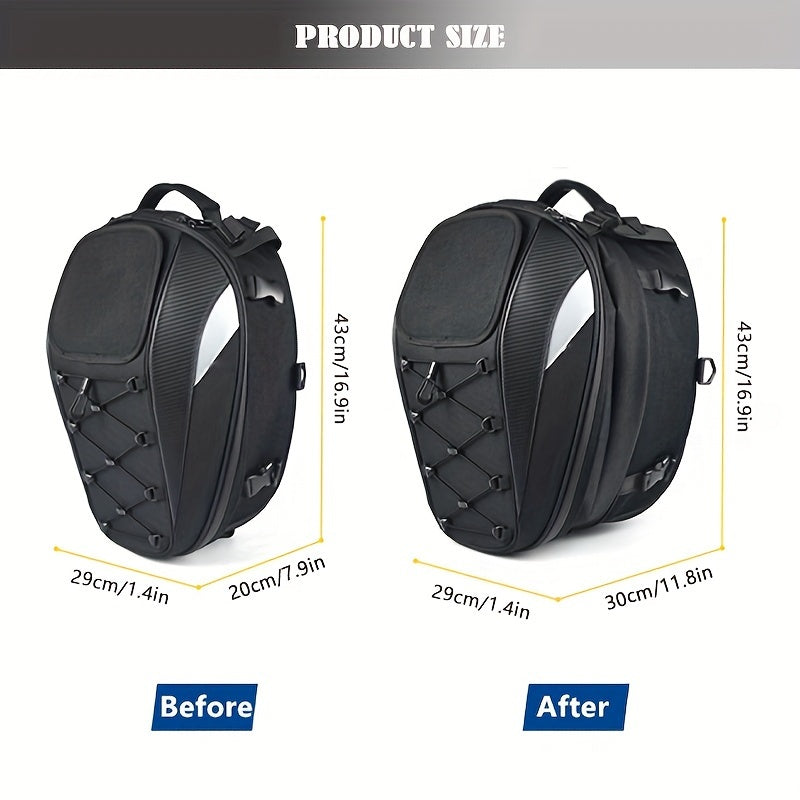 Waterproof Motorcycle Tail Bag & Helmet Backpack – Dual Use