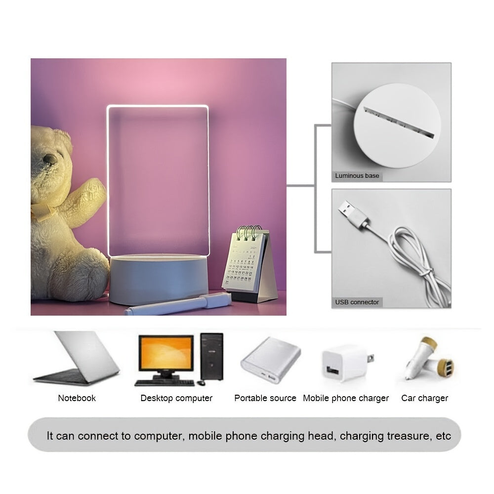 LED Message Night Light – USB Gift with Pen - Clickilix