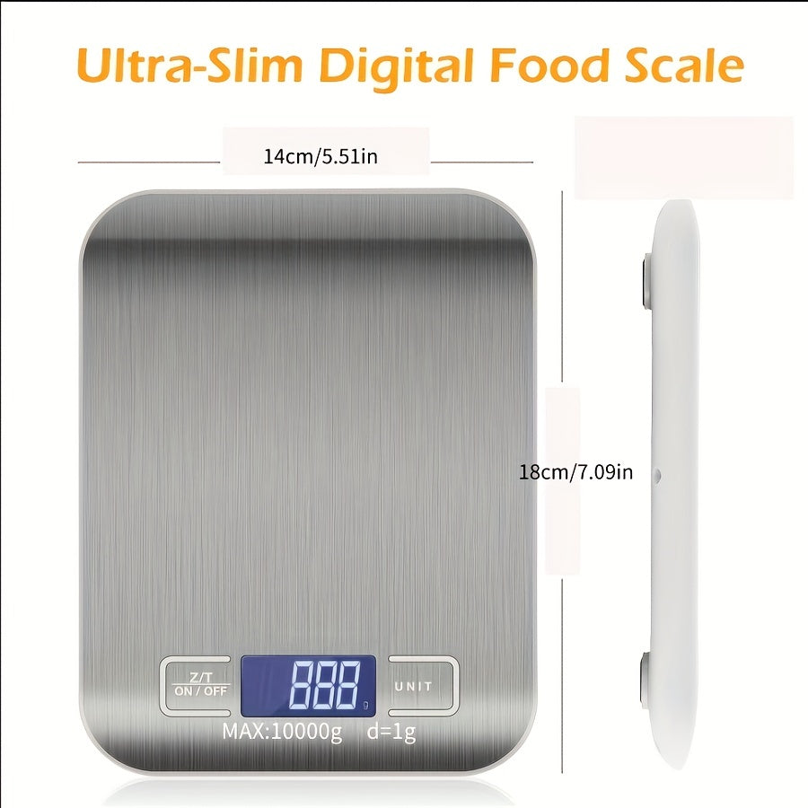 Weluvfit Digital Kitchen Scale Stainless Steel