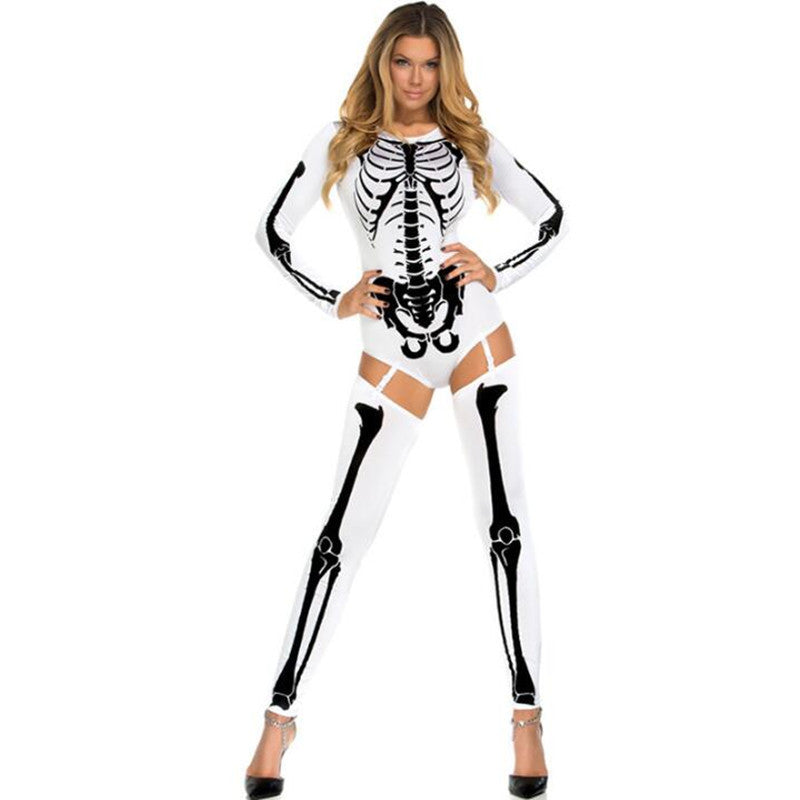 Halloween Skull Zombie Cosplay Costume Uniform