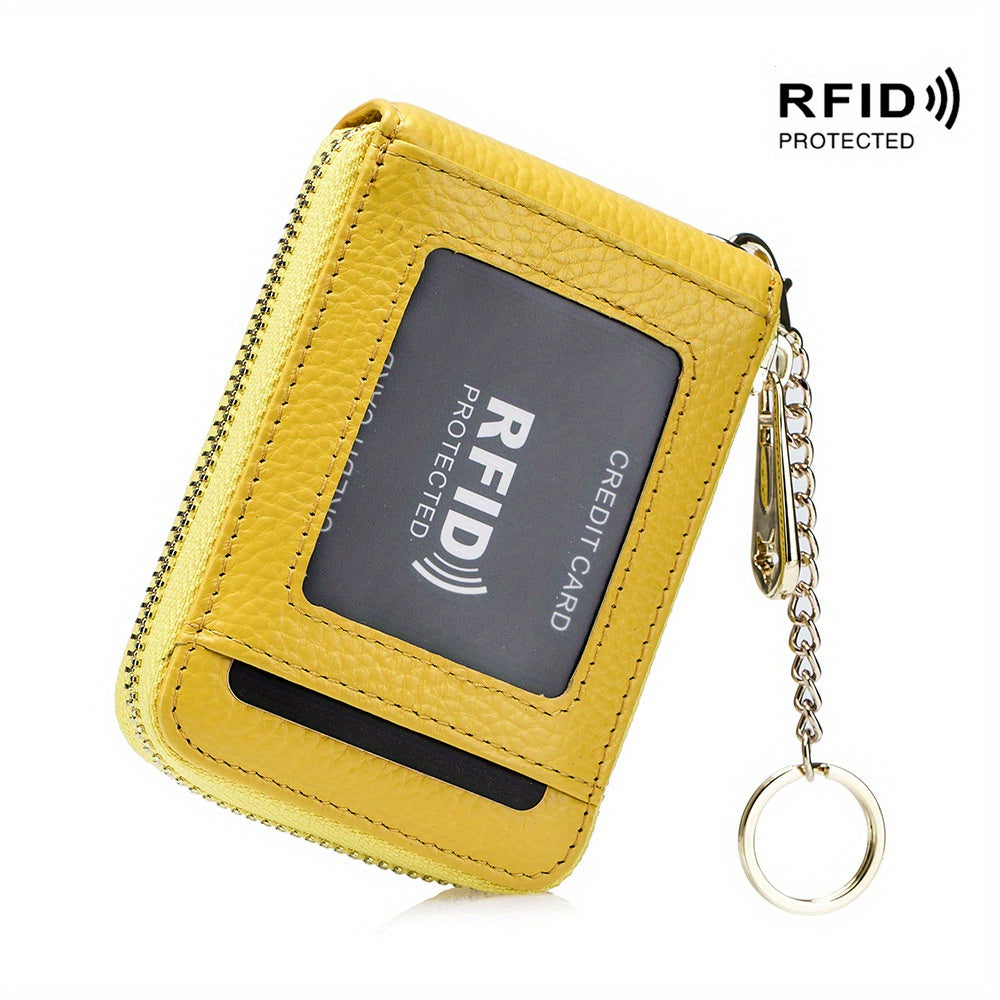 RFID Blocking Card Holder Wallet – Zip Around, Stylish - Clickilix