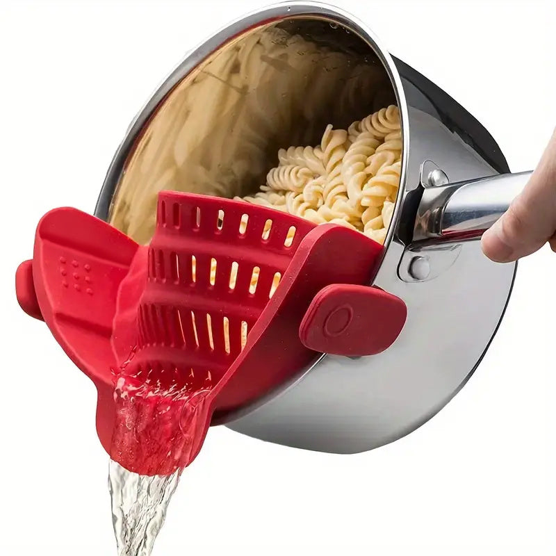 Universal Silicone Snap-On Strainer – Adjustable Fit - Clickilix