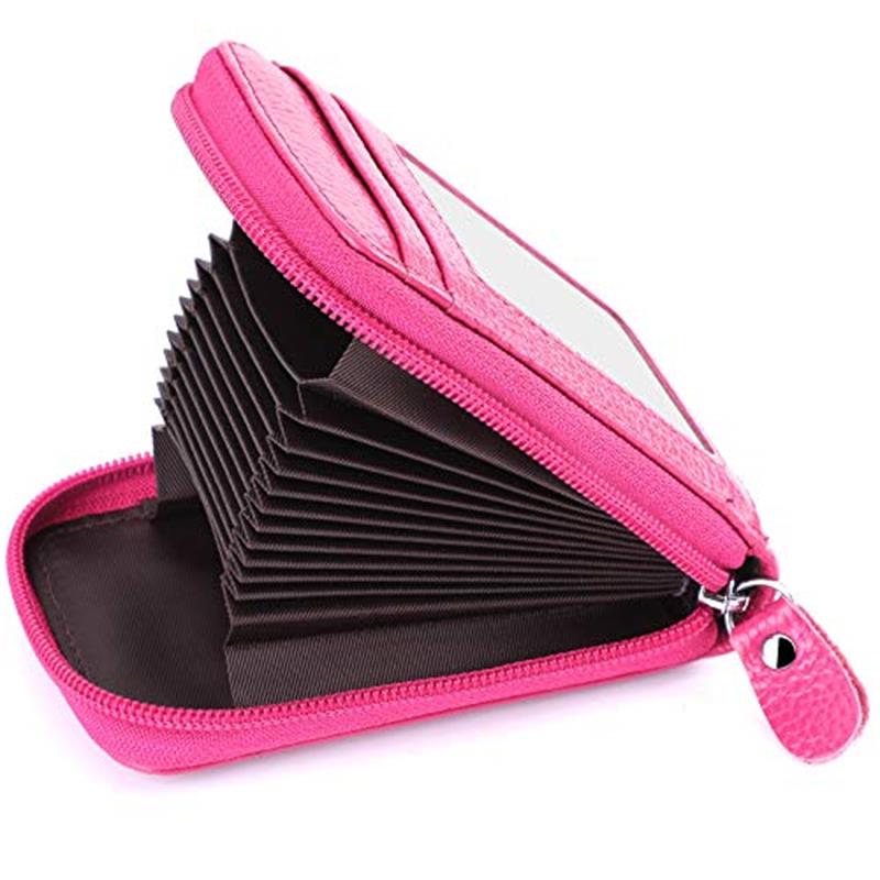 RFID Leather Wallet with Zipper for Men