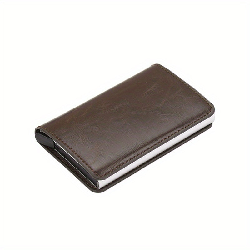 Men’s RFID Trifold Wallet – Carbon Fiber PU Leather