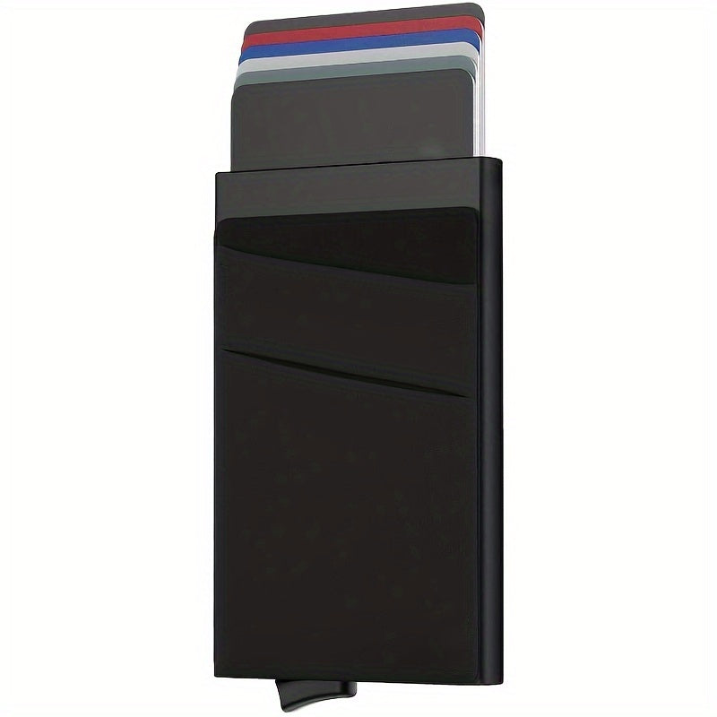 Automatic Pop-Up Credit Card Holder, RFID Blocking Men's Business Card Wallet - Clickilix
