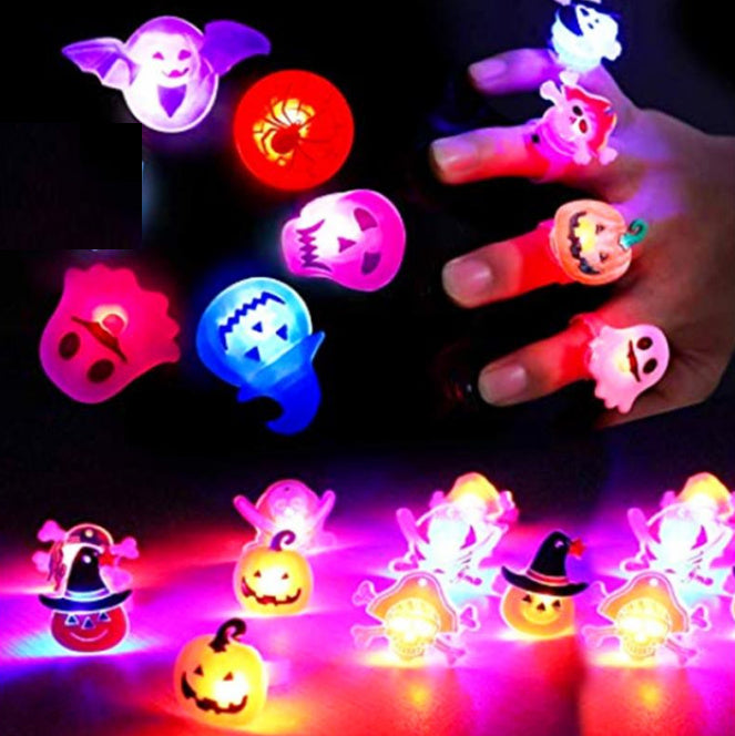 Halloween Glowing Brooch & Ring Set
