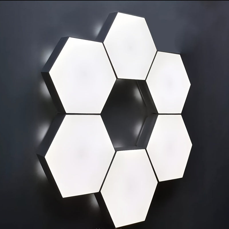 6-Pack Touch Control Hexagonal LED Wall Lights