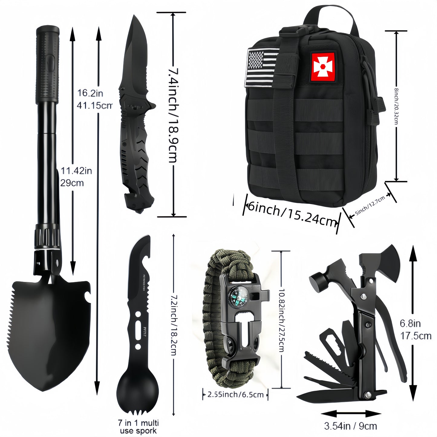148-in-1 Tactical First Aid Kit MOLLE Bag