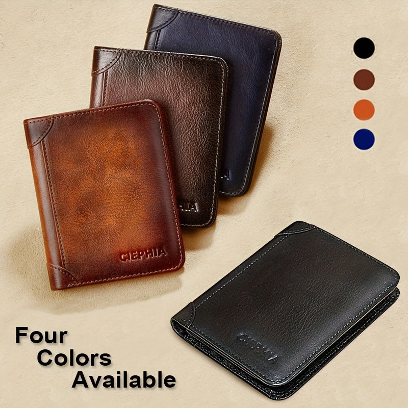 Vintage RFID Leather Wallet for Men