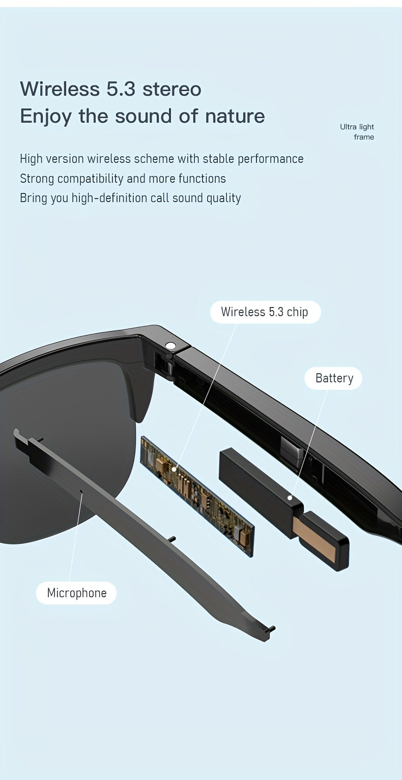 Smart Wireless Audio Sunglasses for Sports