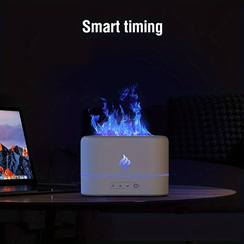 7-Color Flame Effect Ultrasonic Aromatherapy Humidifier - Clickilix