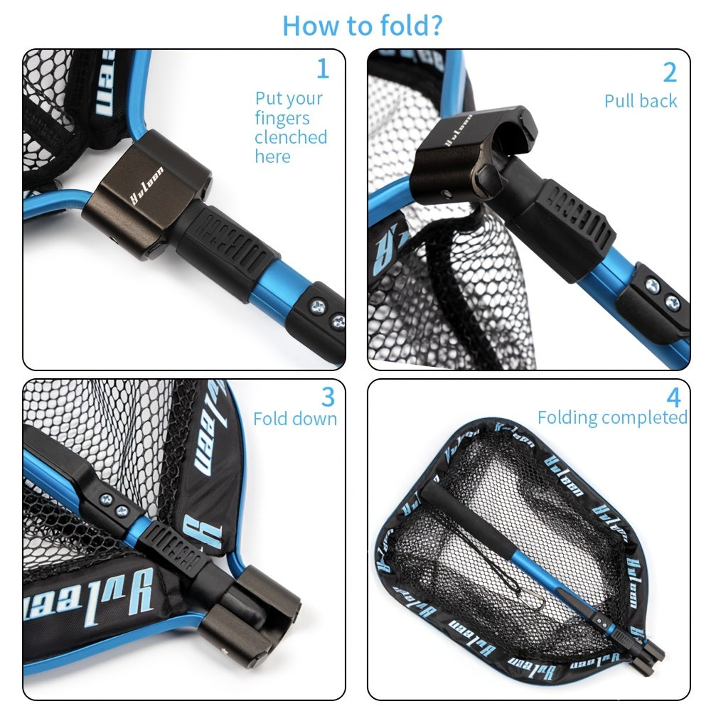 YVLEEN Floating Fishing Net with Aluminum Frame