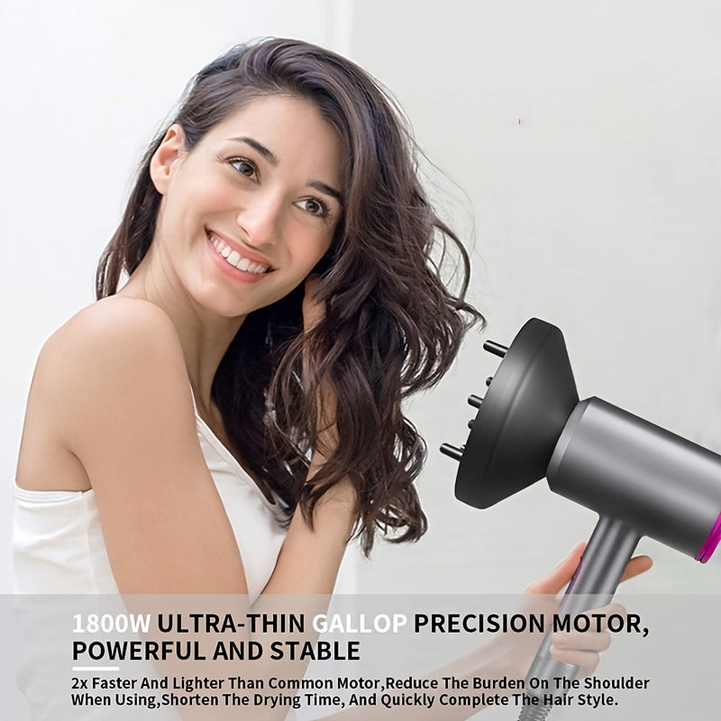 1200W Ionic Hair Dryer – Fast Dry with Diffuser & Shine - Clickilix