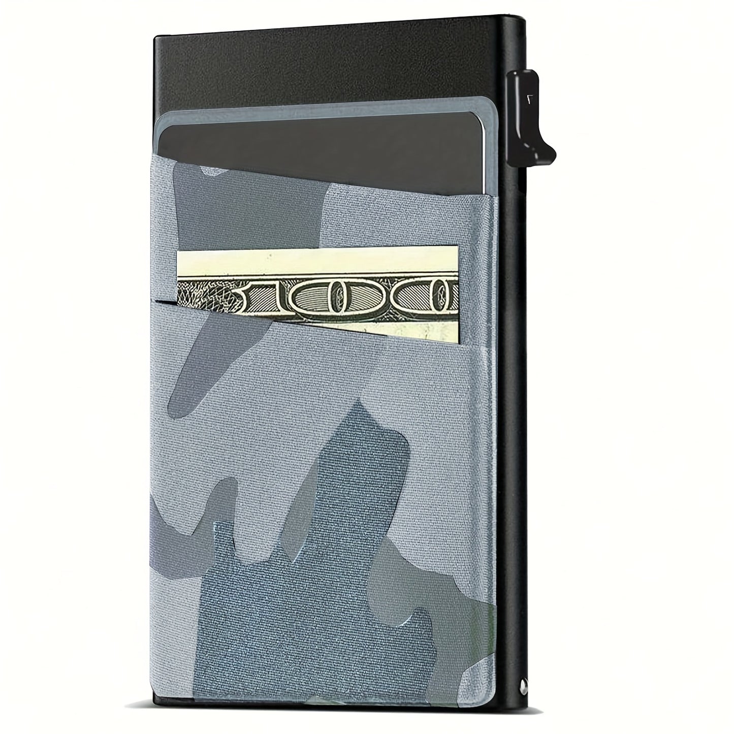 Automatic Pop-Up Credit Card Holder, RFID Blocking Men's Business Card Wallet - Clickilix