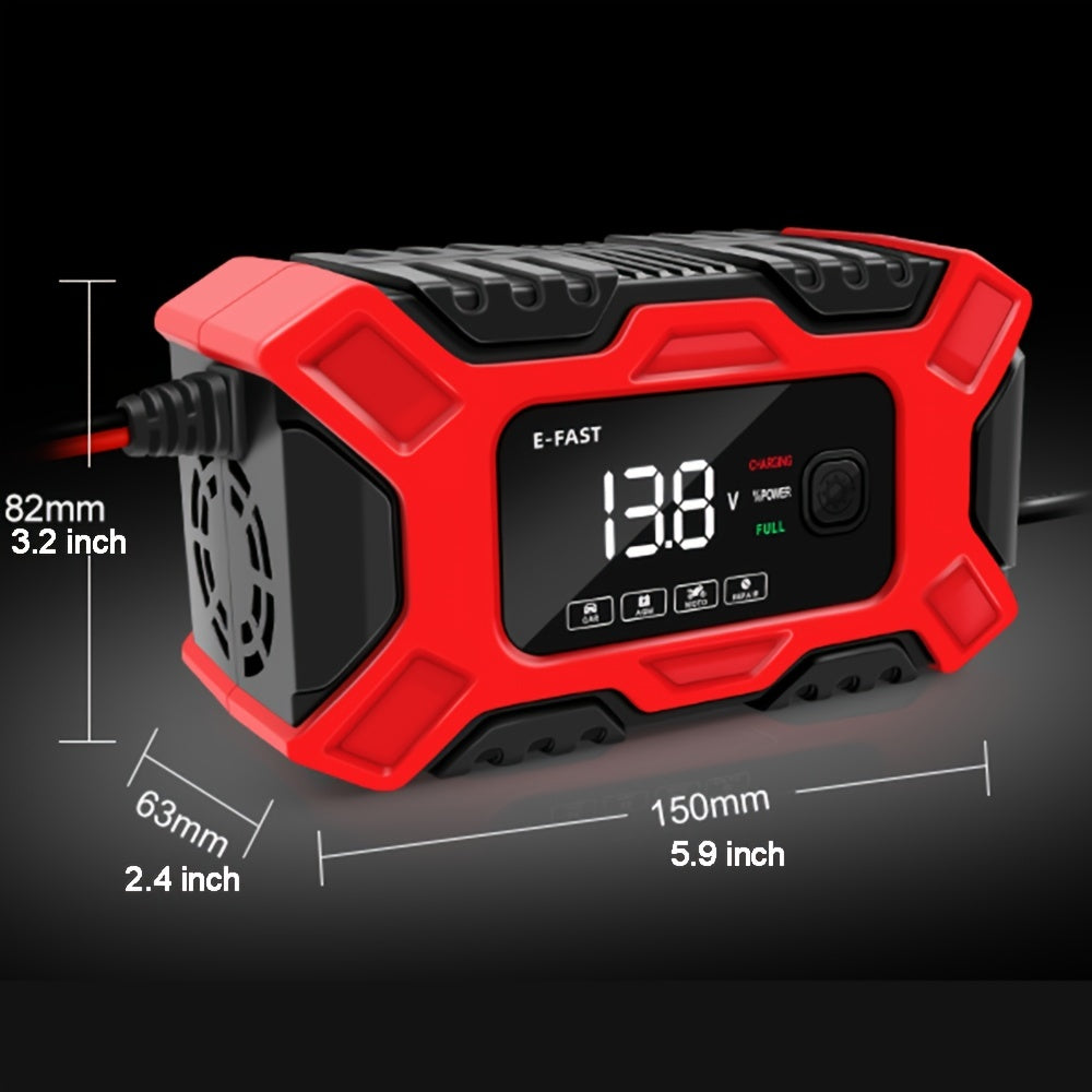 12V 6A Automatic Digital Car Battery Charger - Clickilix