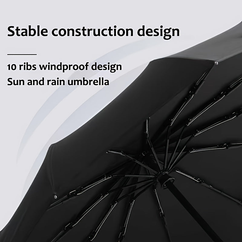 Automatic Foldable Umbrella – Ten-Bone, All-Weather Protection - Clickilix