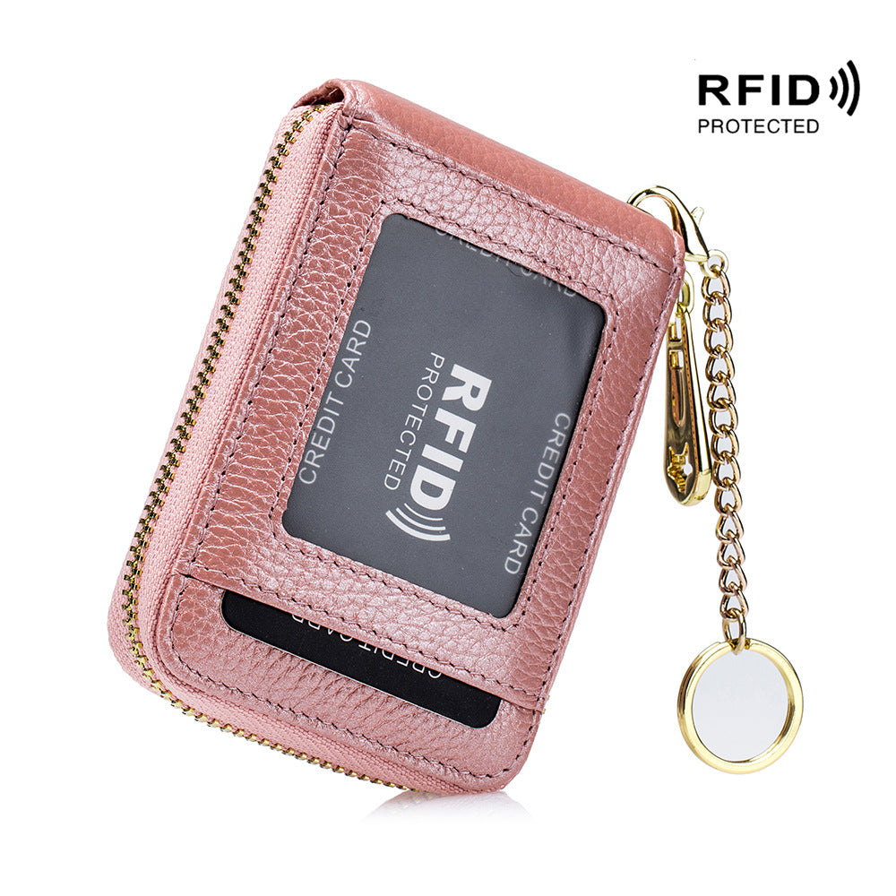 RFID Blocking Card Holder Wallet – Zip Around, Stylish - Clickilix