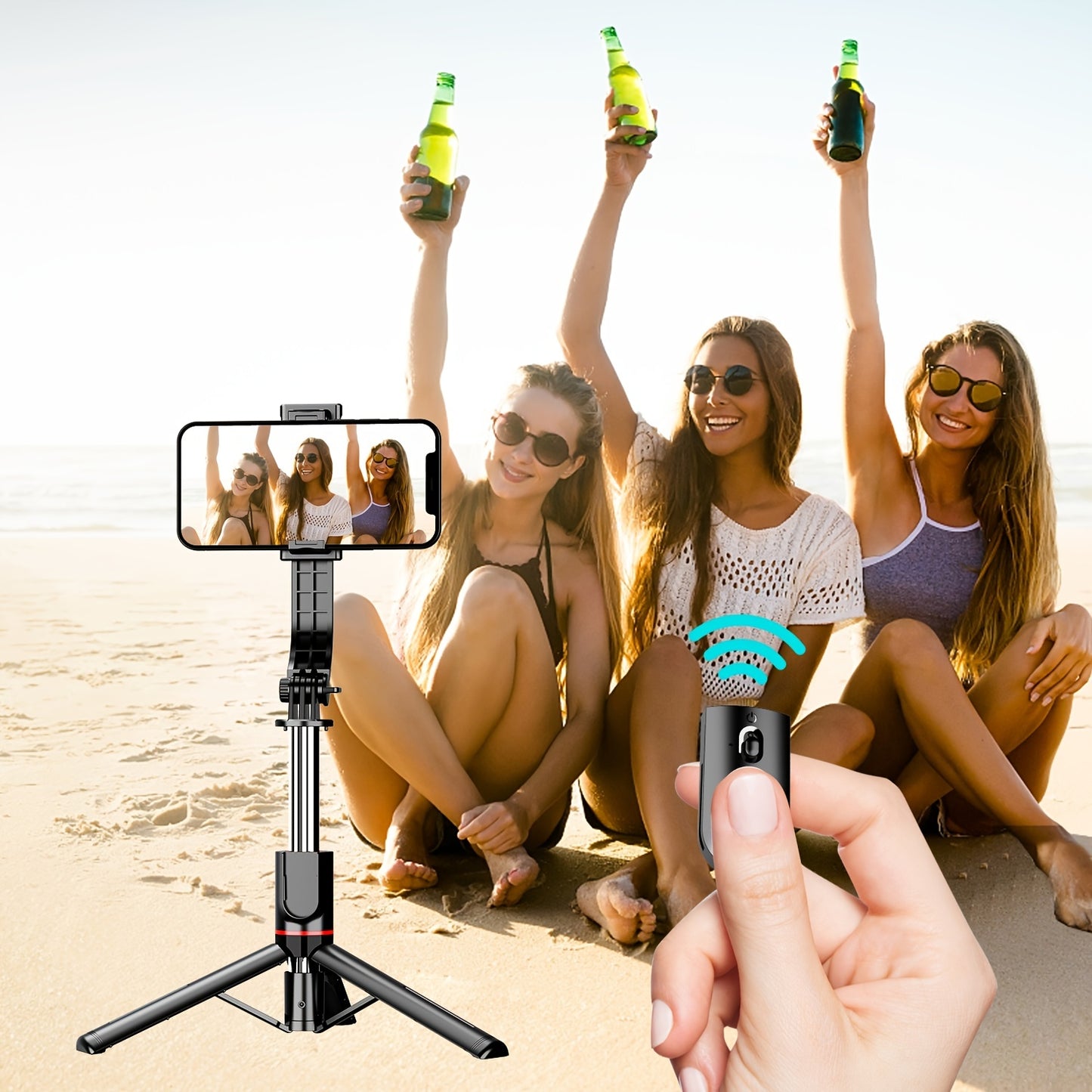 Selfie Stick Tripod with Wireless Remote