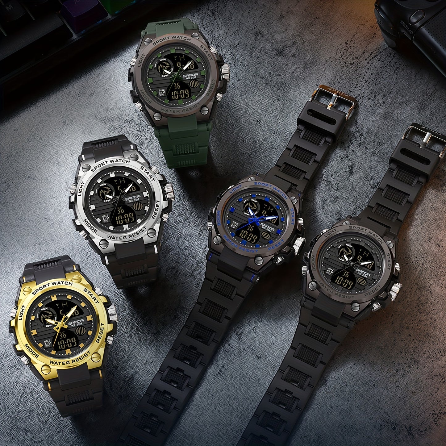 HOOSHU SportsMaster Men’s Outdoor Dual Watch - Clickilix