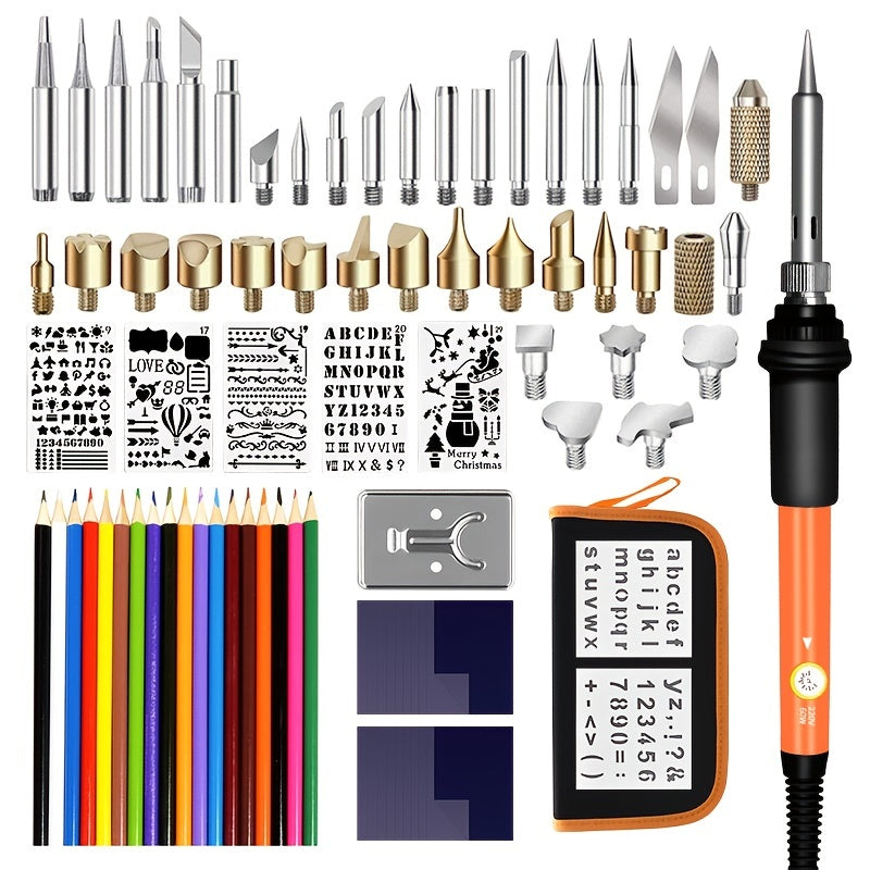 71-Piece Electric Soldering & Wood Burning Kit