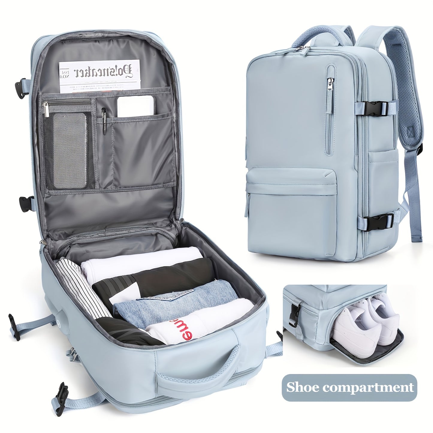 Large Waterproof Travel & Hiking Backpack