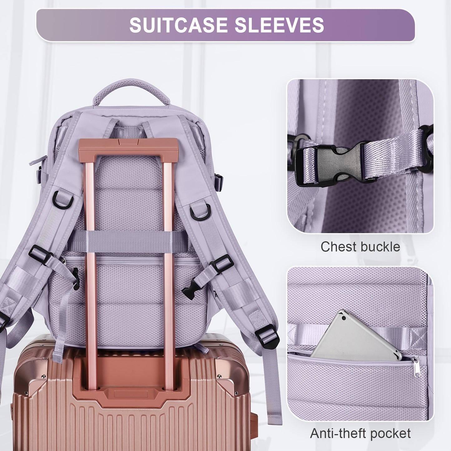 Large Waterproof Travel & Hiking Backpack