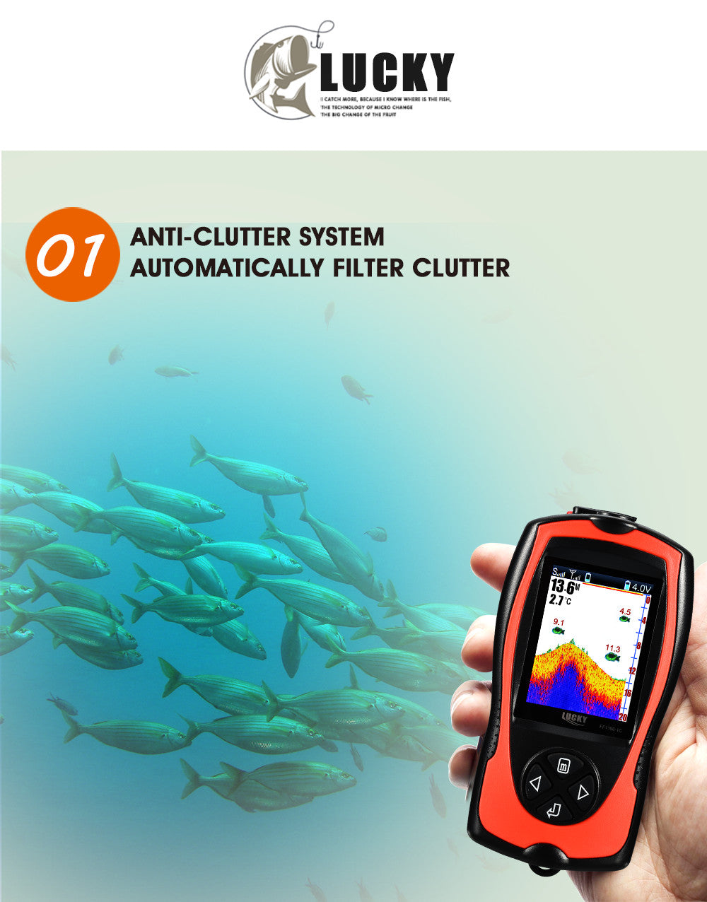 LUCKY Wireless Portable Fish Finder Sonar