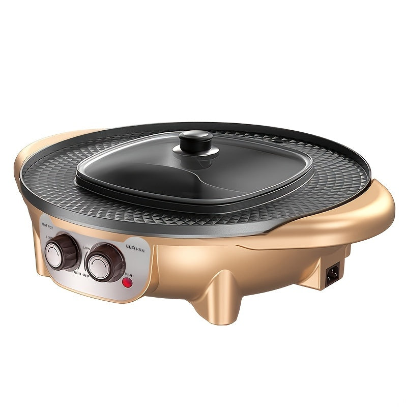 Electric Smokeless BBQ Grill & Hot Pot Duo