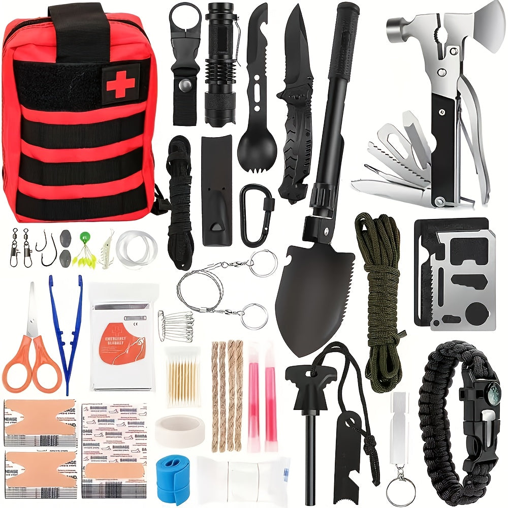 158pcs Survival Kit with 20 Insulation Blankets