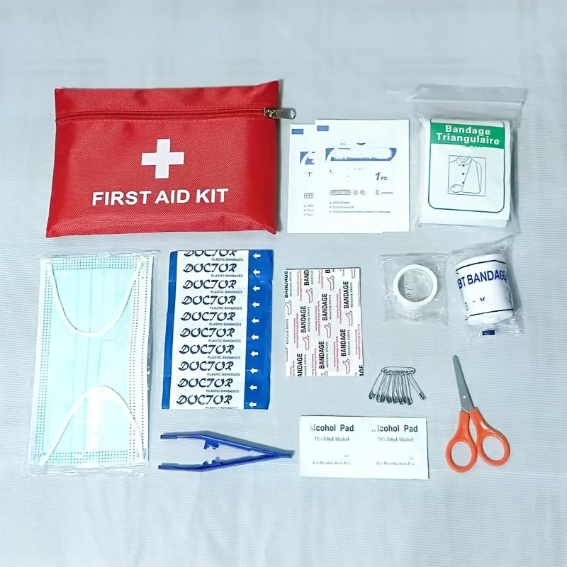 Portable 2-Size First Aid Kit for Emergencies