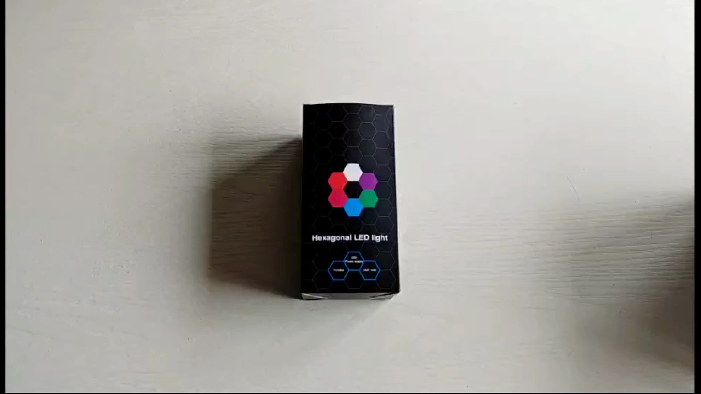 6-Pack Touch Control Hexagonal LED Wall Lights