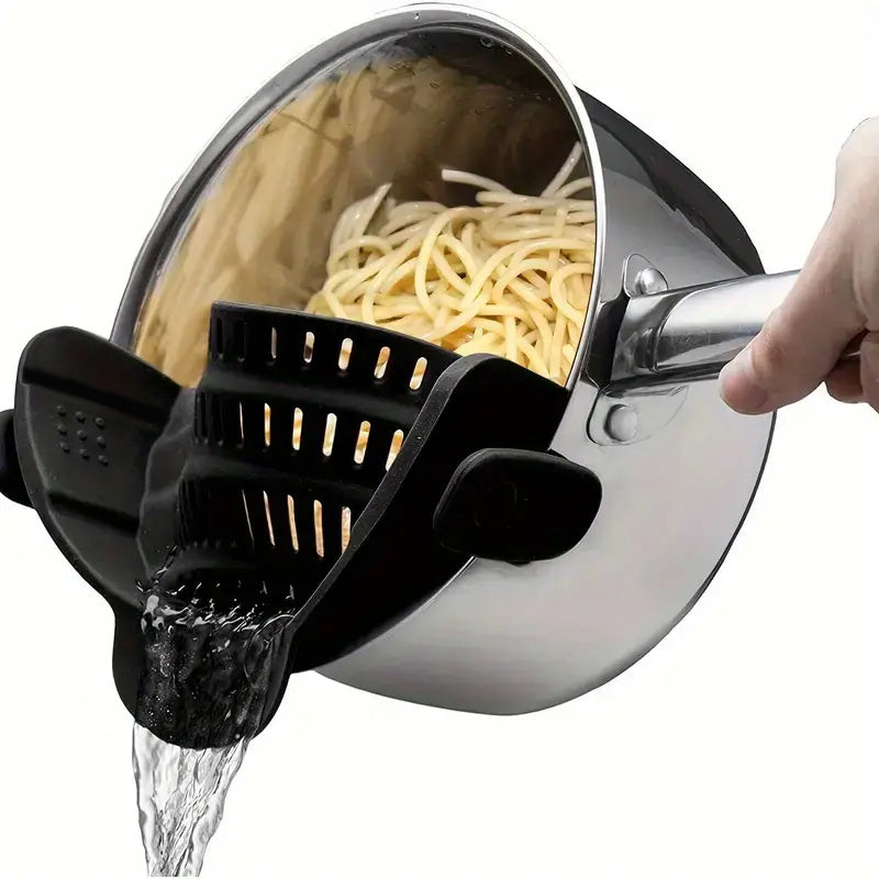 Universal Silicone Snap-On Strainer – Adjustable Fit - Clickilix
