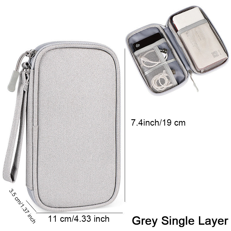 Waterproof Travel Cable Organizer Bag – Double Layer - Clickilix