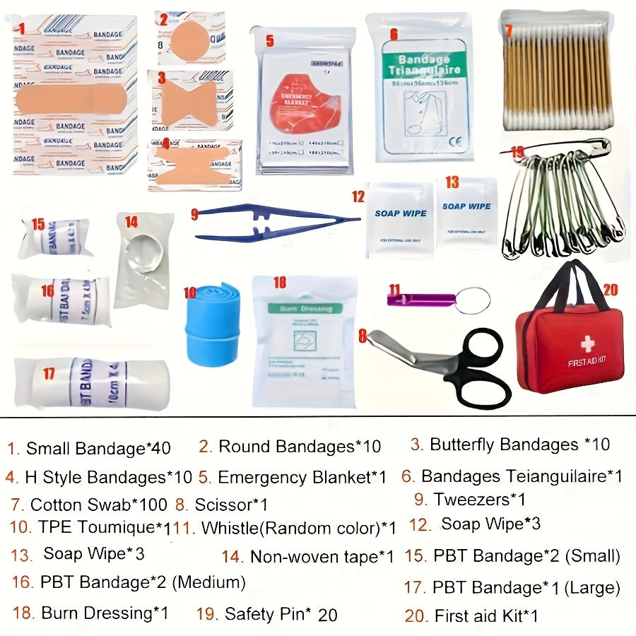 Premium First Aid Kit for Emergency & Outdoors