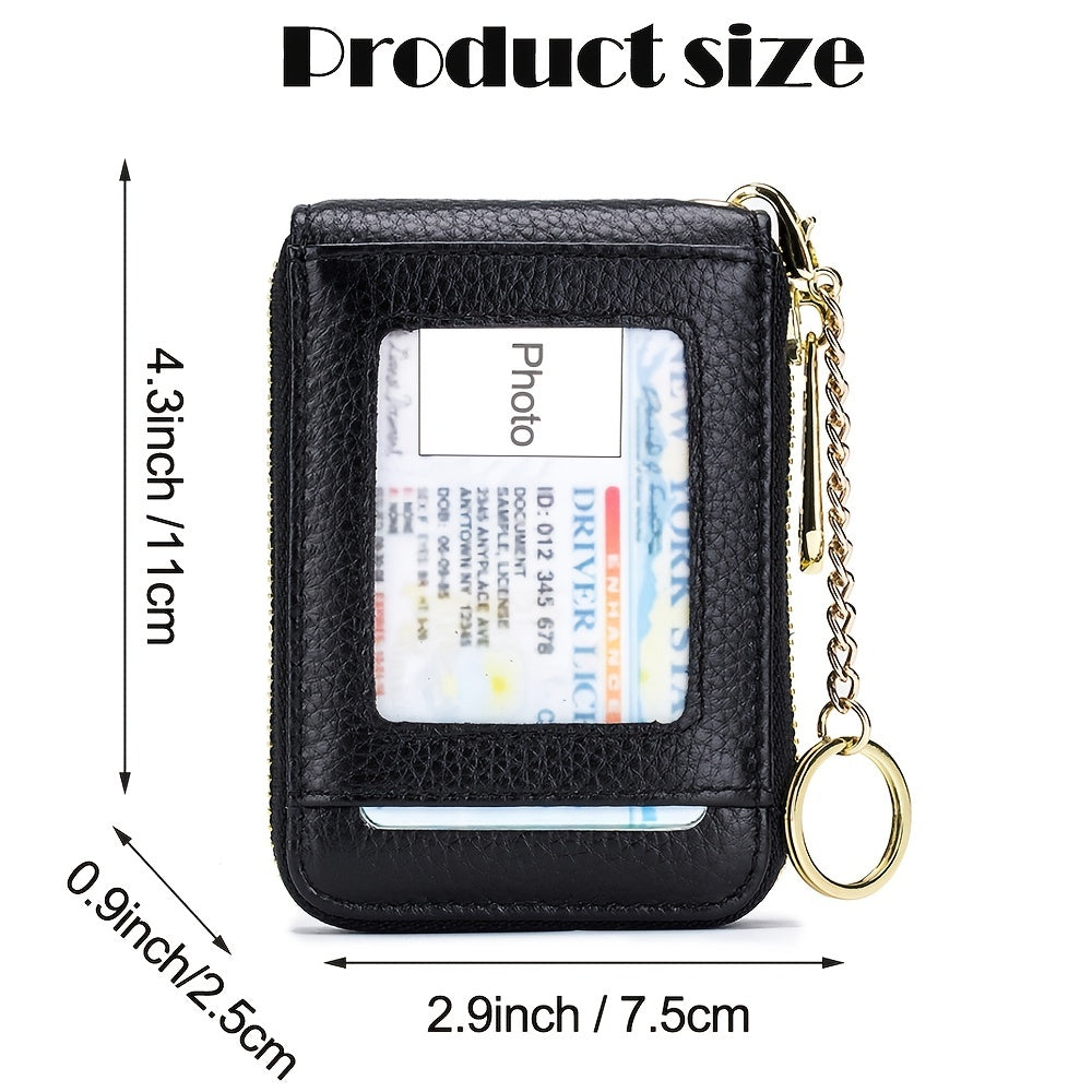 RFID Blocking Card Holder Wallet – Zip Around, Stylish - Clickilix