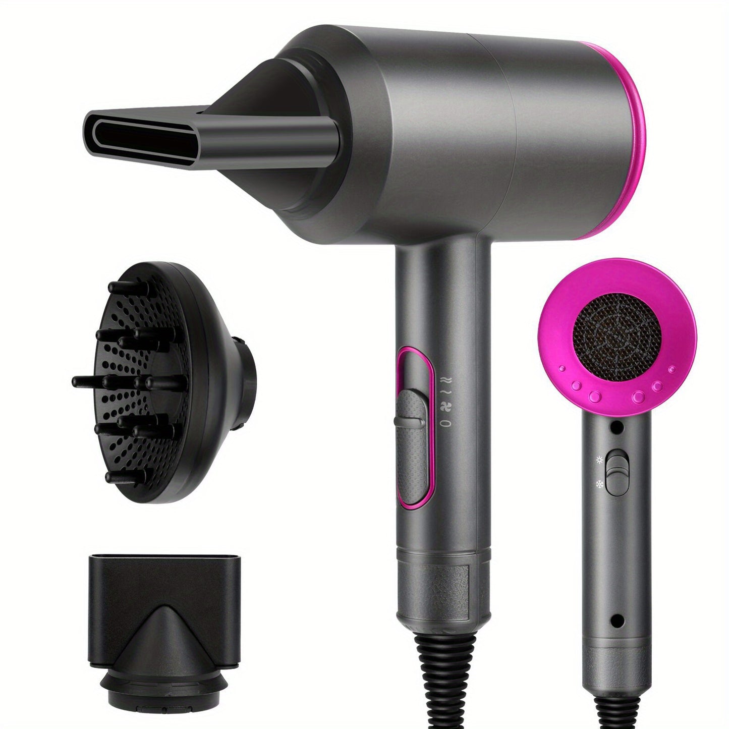1200W Ionic Hair Dryer – Fast Dry with Diffuser & Shine - Clickilix